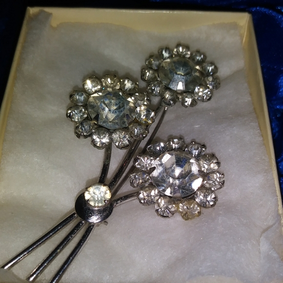 Vintage Coro signed crystal brooch - Picture 2 of 4